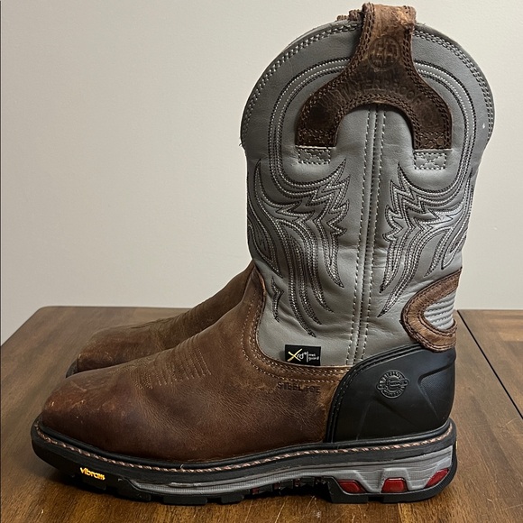 Men’s JUSTIN Tanker Steel Toe Western Work Boots Cowboy Style WK2102 Size 10.5D - Picture 6 of 16